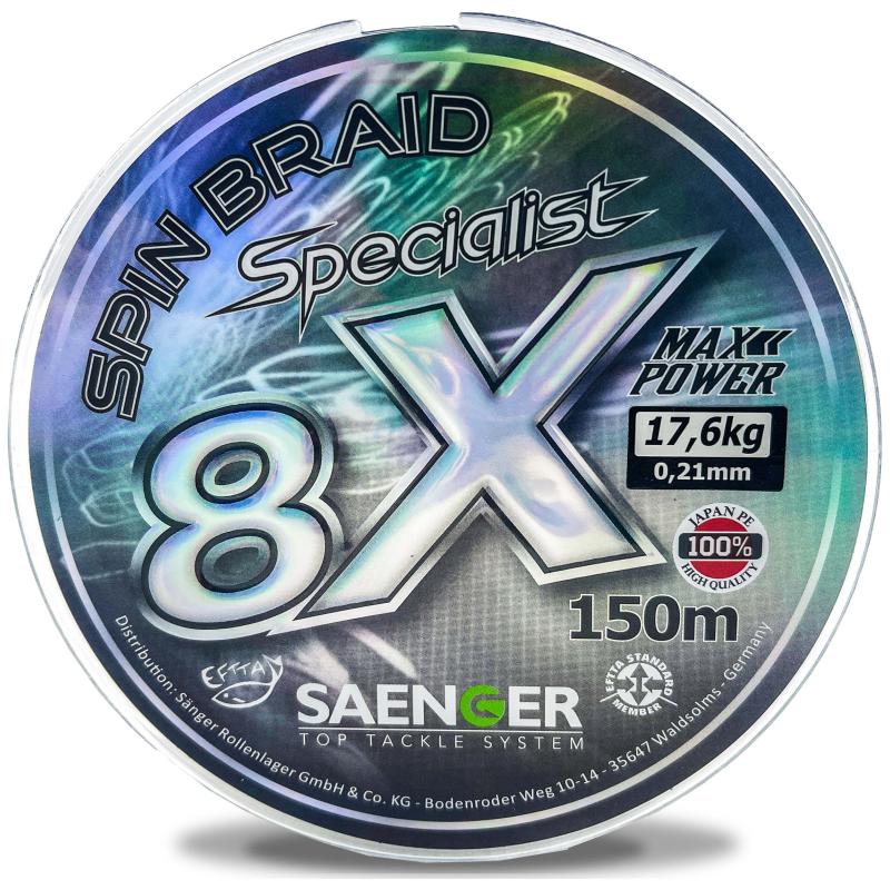 Sänger SAE 8X Spec. Spin Smoke 150m 0,12mm/9,70kg