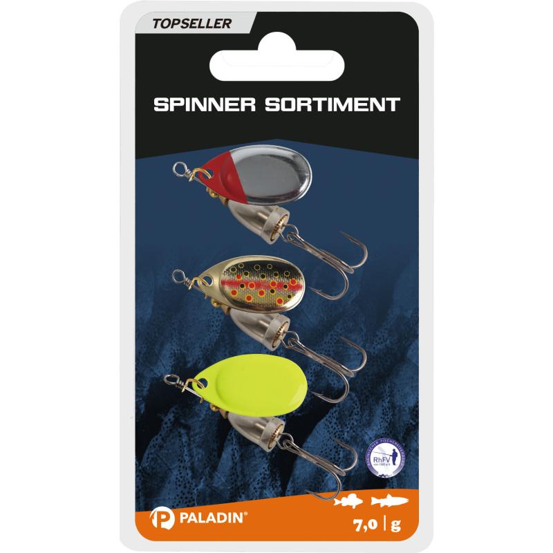 Paladin Spinner Sortiment III mit Drilling 7g 3St.