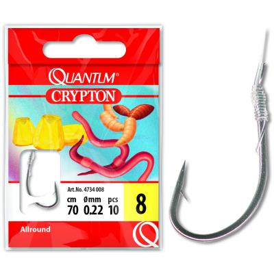 #14 Crypton Allround Vorfachhaken black nickel 0,16mm 70cm 10Stück