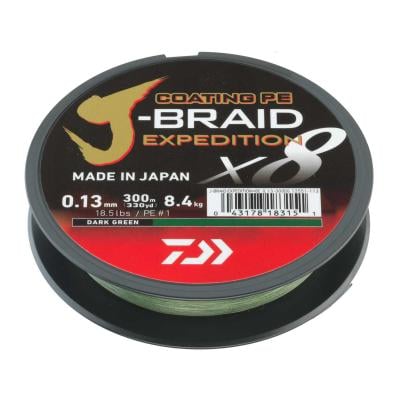 Daiwa J Braid Expedition X8E 0,13mm 150m dark green