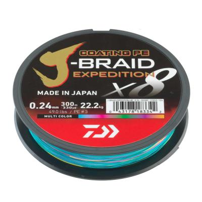 Daiwa J Braid Expedition X8E 0,16mm 300m multi color