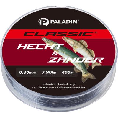 Paladin Classic Zielfischschnur Hecht/Zander 0,30mm 7,9kg 400m hellgrau