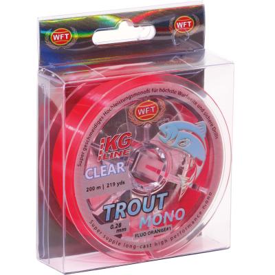 WFT Trout Mono clear orange 200m 0,16 parallel winding