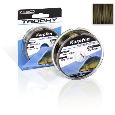 Zebco Ø 0,25mm Trophy Karpfen L: 300m 328yds 5,0kg camou-dunkel